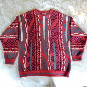 Vintage Cotton Traders COOGI Style 3D Textured Sweater L